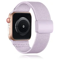 1 paquet de bracelets extensibles tressés avec boucle magnétique, compatibles avec Apple Watch, bracelet pour hommes et femmes 38mm 40mm 41mm 42mm 44mm 45mm 49mm 2