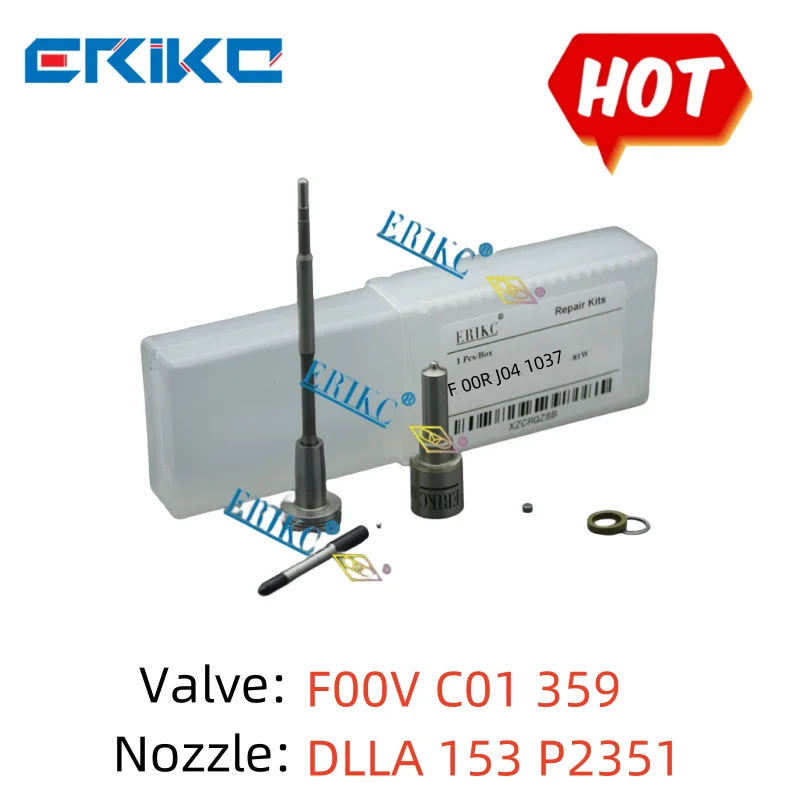 

Diesel Injector Repair Kit F00RJ04103 Nozzle DLLA153P2351+F00VC01359 OEM 0433172351 suit for XICHAI injector 04451110541