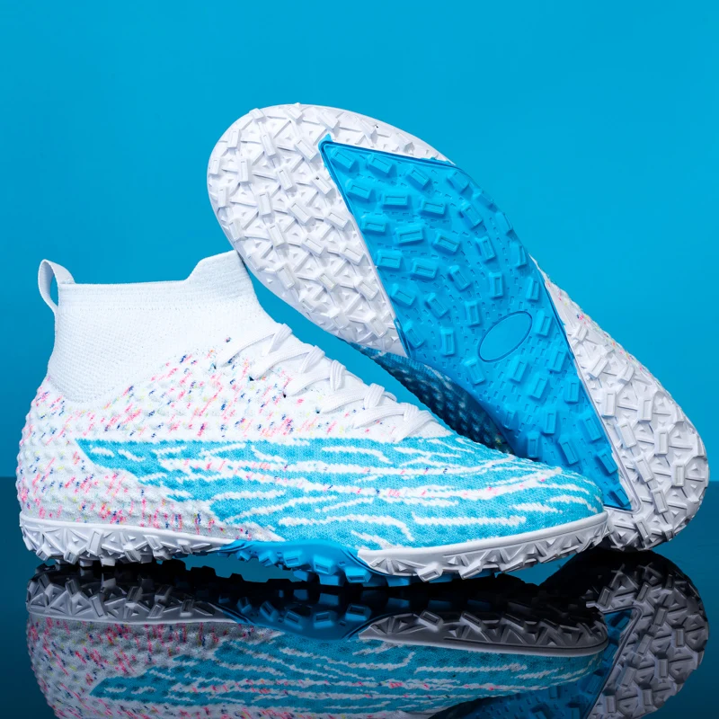 Brand Men Football Boots Professional FG/TF Soccer Shoes Young Kids High Ankle Cleats Grass Soccer Sneakers Futsal Training Shoe