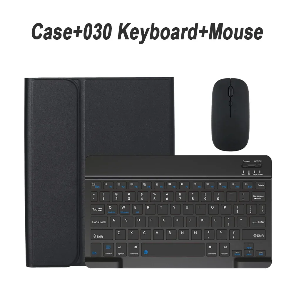 Premium Shockproof Tablet Case with Magnetic Bluetooth Keyboard - Fits 11-Inch Tablets