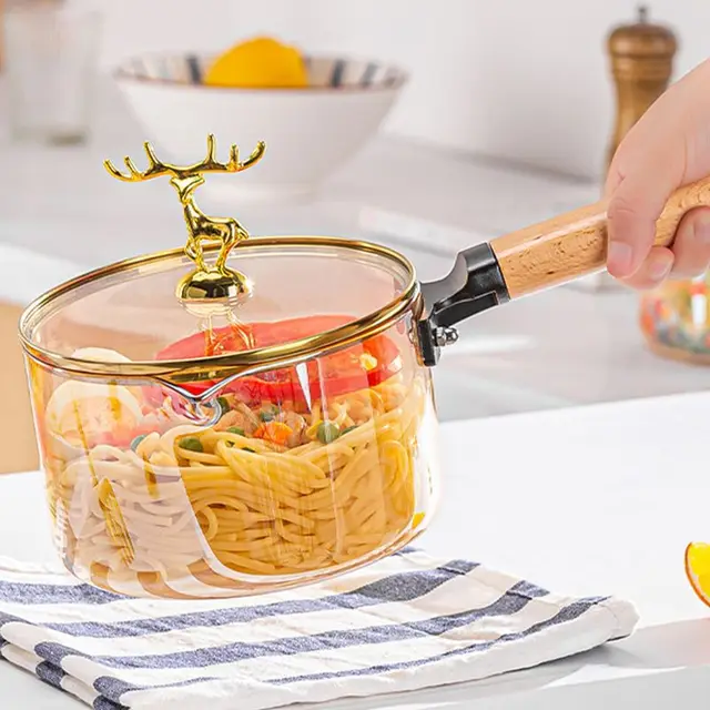 Cooking Lazy Pan Soup Wok Pasta Non-stick Glass Dining Home Garden Rice Cookers Pot Warmer Pasta Cooking Potes Cozinha Cookware