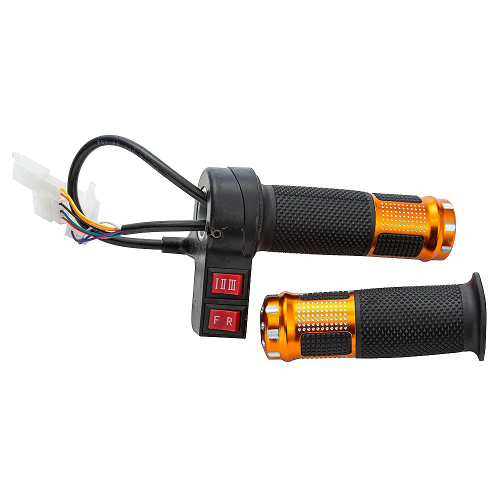 24V 36V 48V 60V 72V Electric Bicycle Thumb Throttle with Handle Grips on/off switch finger throttle twist throttle electric bike throttle electric bike parts