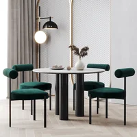 Luxury Nordic Dining Chairs Kitchen Furniture Simple Modern Home Dining Room Chair Three-foot Design Leisure Backrest Chair cn 5