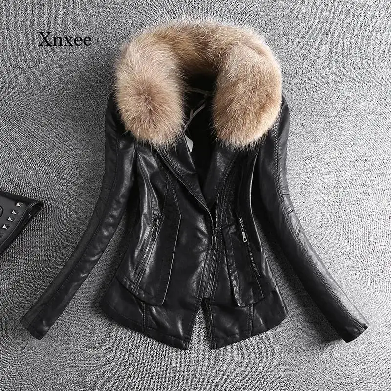 leather-coat-jacket-women-winter-clothes-pu-fur-arount-collar-zipper-slim-short-jacket-overcoat-outwear-motorcycle-faux-fur