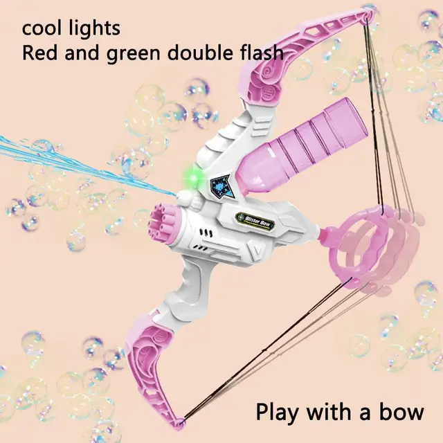 Bubble Machine Bow and Arrow 2 in 1 -2022 Summer Kids Soap Automatic Bubble Machine Outdoor Bubble Machine Toys Boys Girls 3