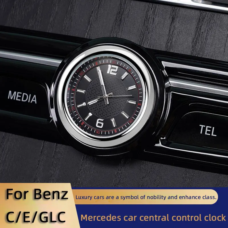 메르세데스 벤츠 C E 클래스 AMG E300l C200 GLC260l 중앙 제어 수정 된 자동차 인테리어 용품 장식을위한 특수 시계 시계