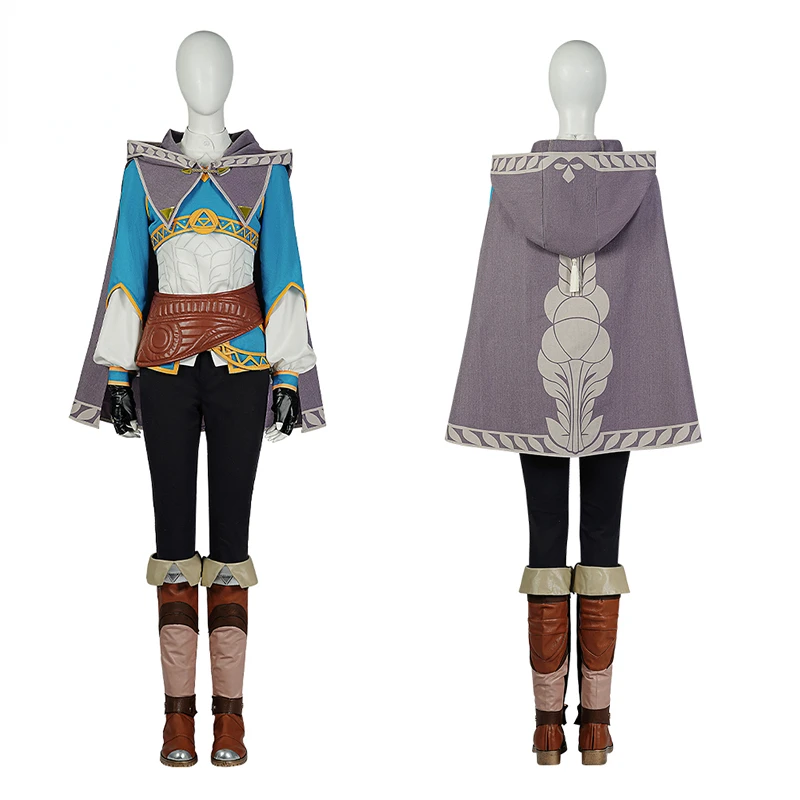 Disfraz de la princesa Zelda, traje de batalla con accesorios