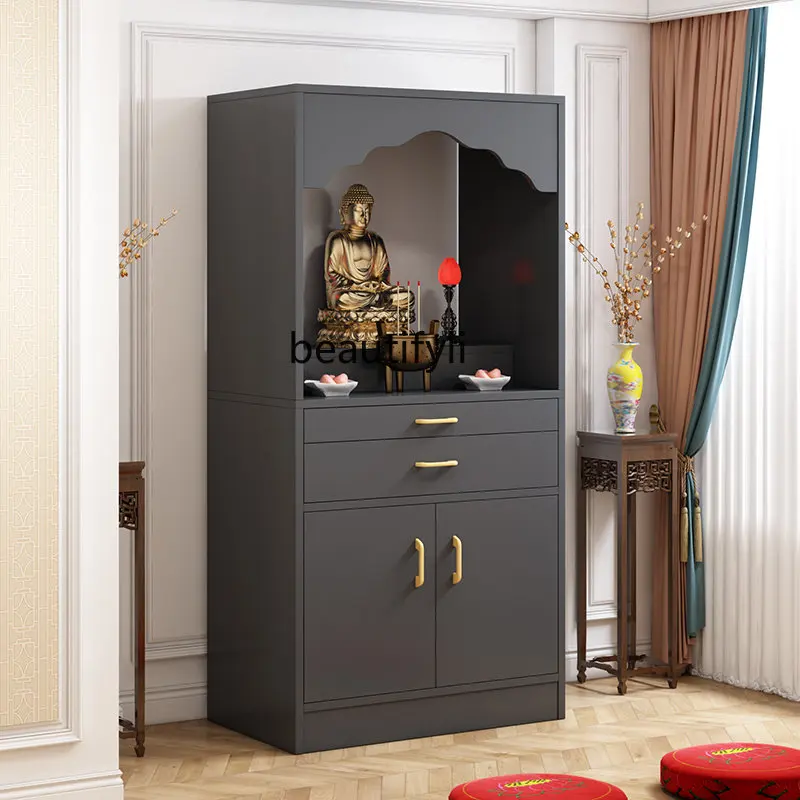 

zqBuddha Niche Altar Household Minimalist Buddha Shrine Shrine Rack Economical God Position Worship Table God of Wealth Cabinet