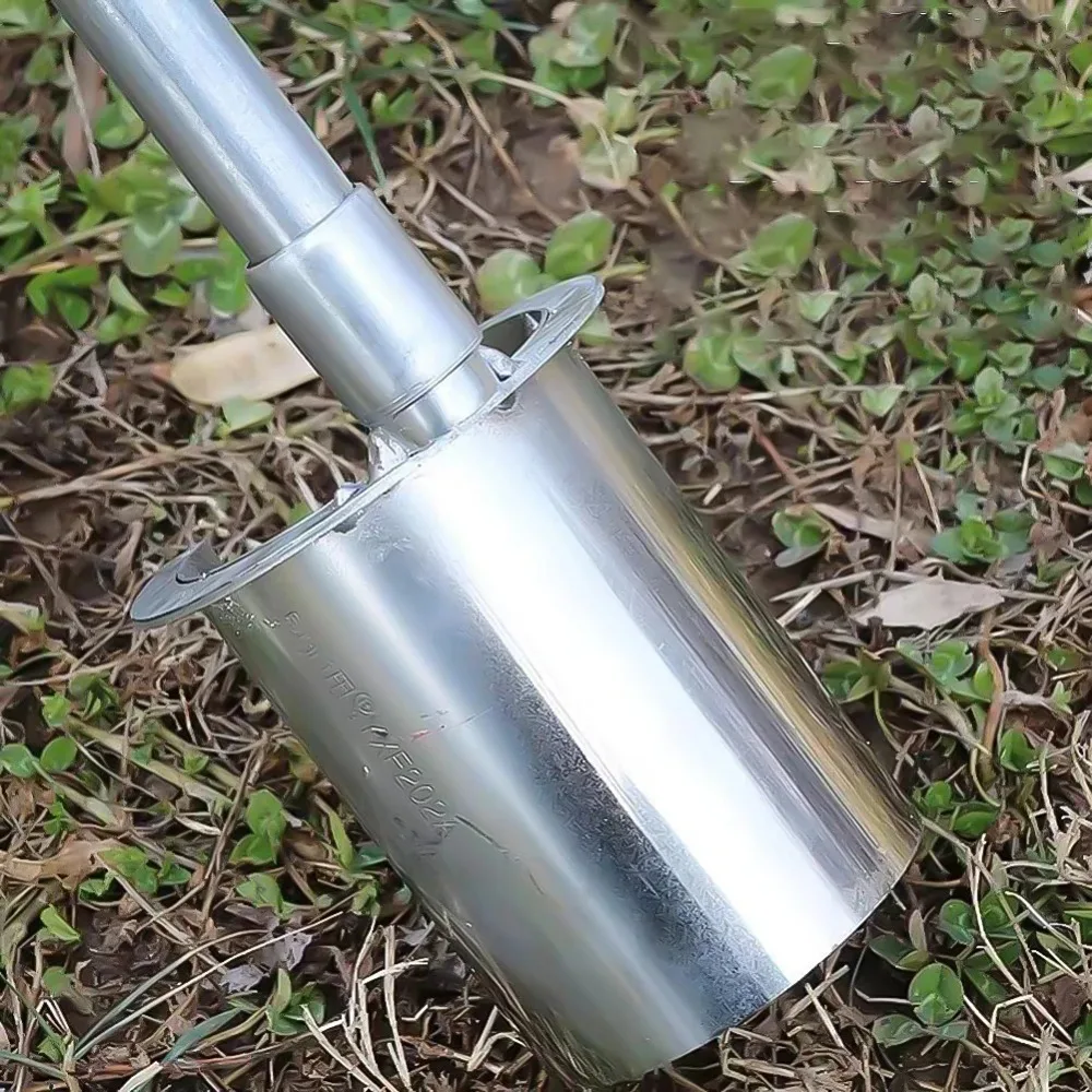Greenhouse film puncher handheld garden puncher handheld planting tool hand dibber Handheld Garden Barrel Transplanter Stainless Steel Digging Seedlings Agricultural Puncher Greenhouse
