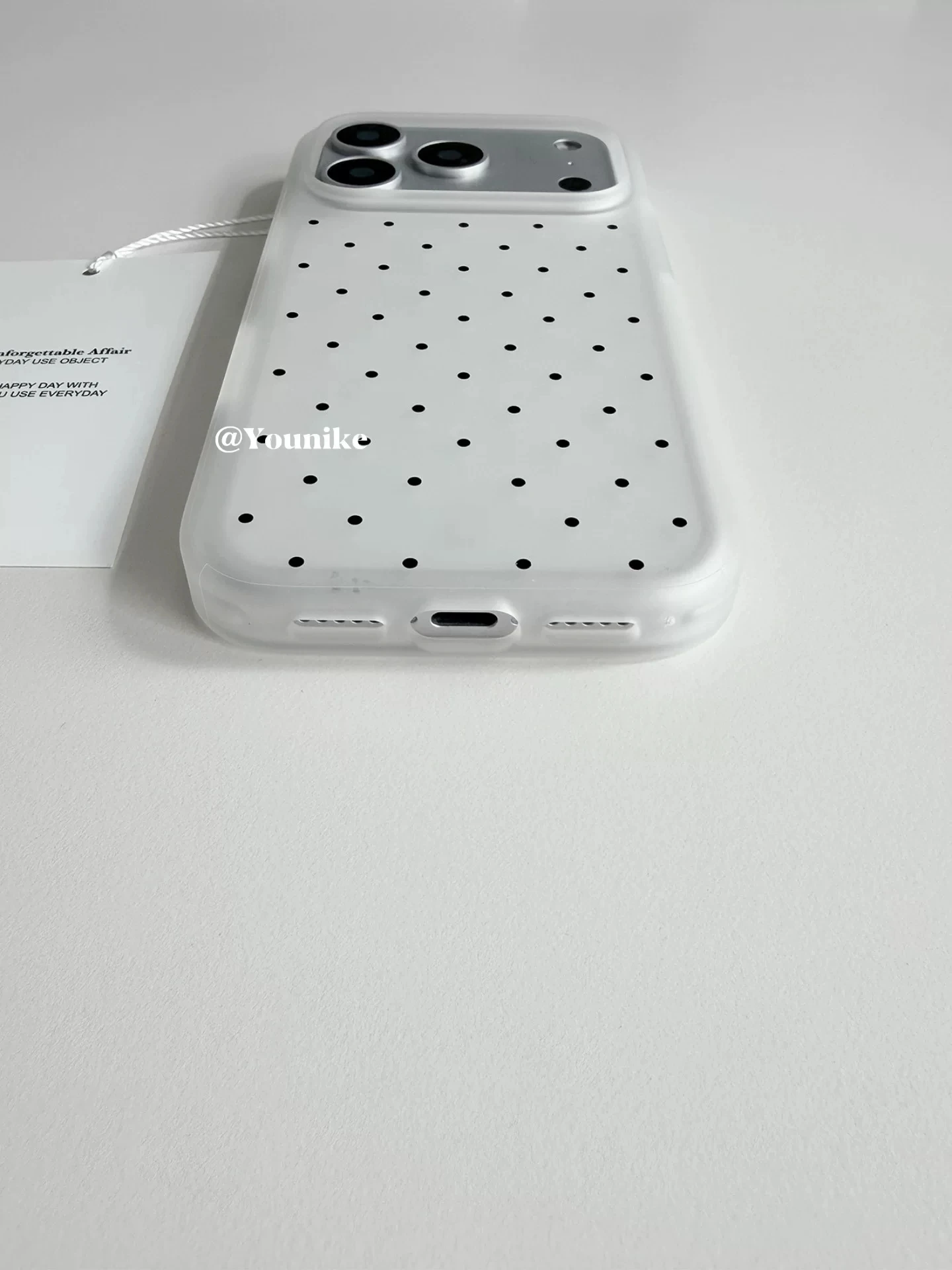 Vintage Black Polka Dot Matte Phone Case - Full Screen Protection