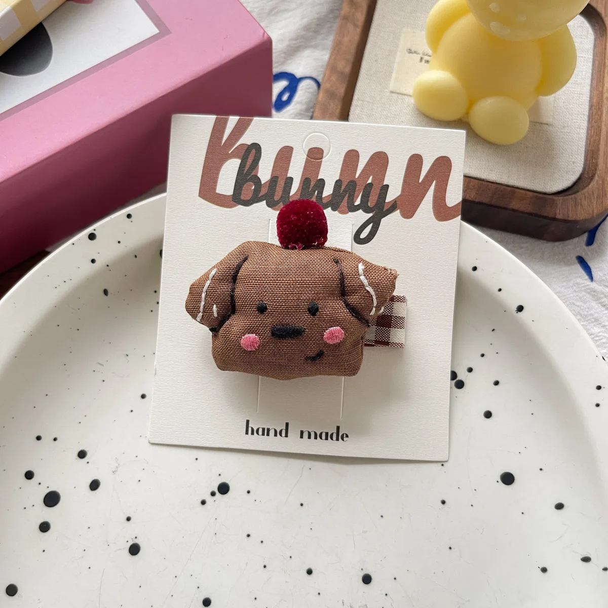 Korean Cute Fabric Cotton Cartoon Animal Children's Duck Bill Clip New Versatile Rabbit Puppy Headrope Hair Accessories