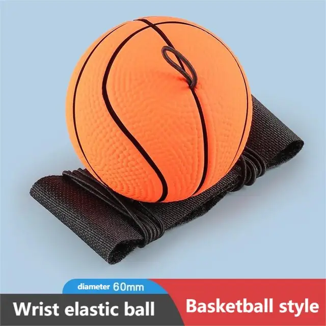 1pcs Sponge Rubber Wrist Strength Handball Children's Toy Game Practice Bounce Elasticity Sports Nylon Rope Outdoor Toy Ball 2