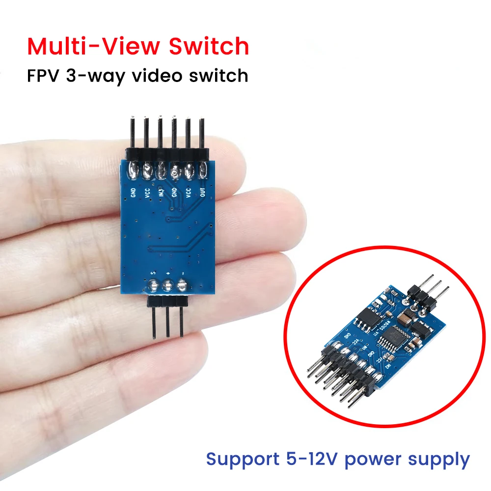 Module Commutation Vidéo 3 Canaux 5-12V PWM pour RC FPV Drone