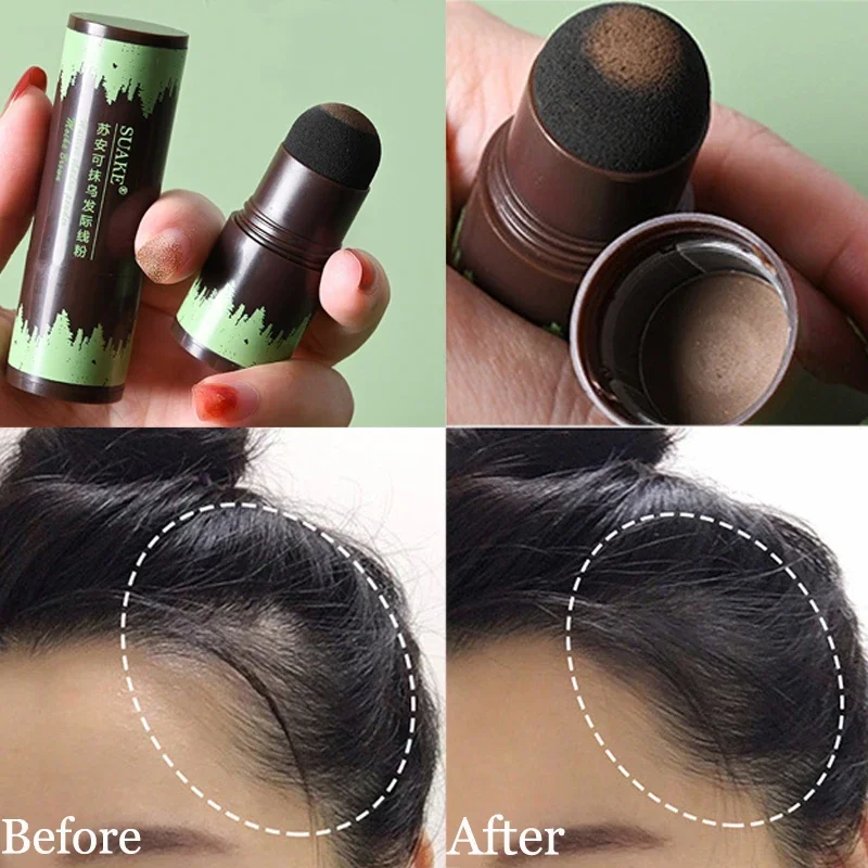 Natural Cover Istantaneamente Hairline Hair Shadow Stick Sopracciglio Contour Powder Unisex Hair Root Edge Shadow Filling Powder 2 Colori