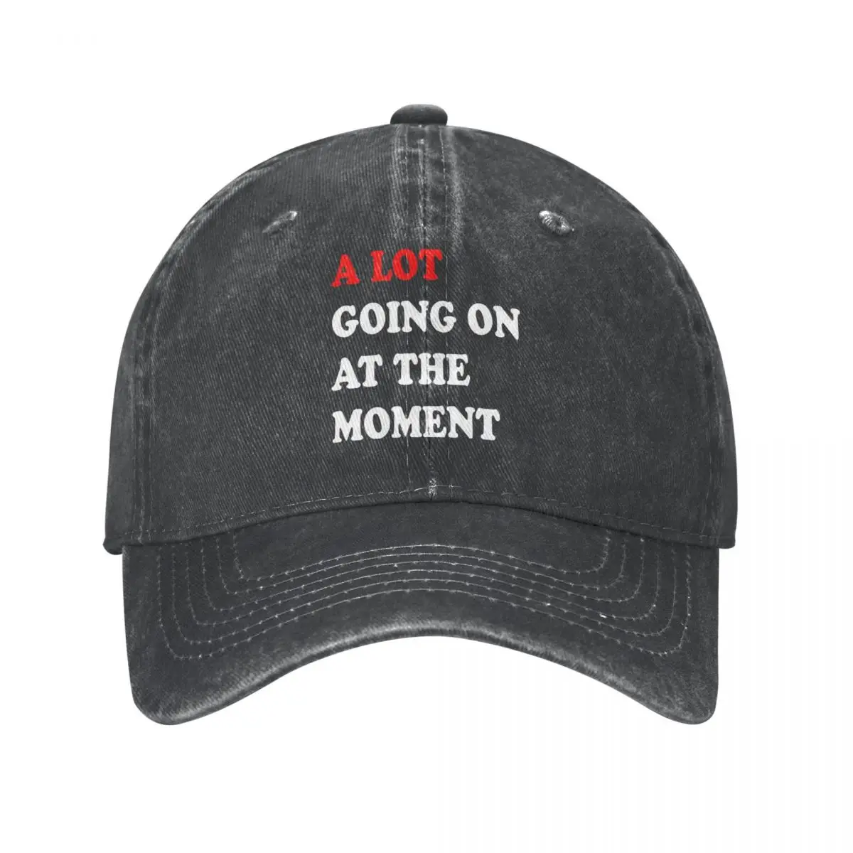 

A LOT GOING ON AT THE MOMENT Men Women Baseball Cap Distressed Denim Caps Hat Fashion Outdoor Running Golf Headwear