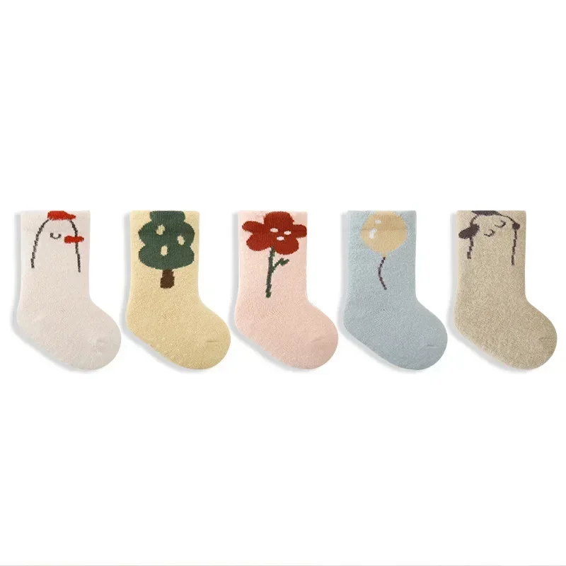 Children's Cartoon Thermal Socks - Cozy Middle Tube Trampoline Stockings