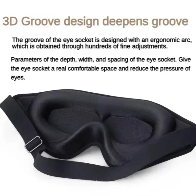 Deluxe 3D Memory Foam Sleep Mask for Ultimate Comfort and Total Light Blocking