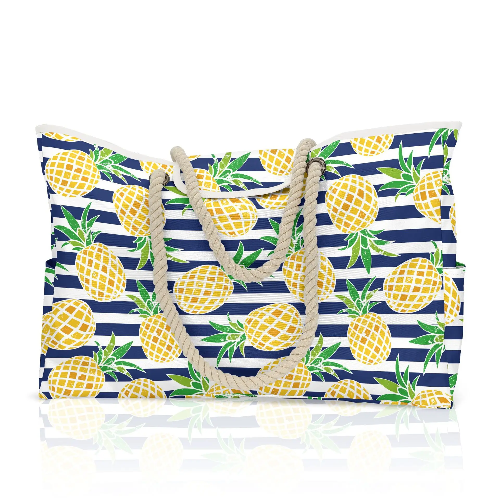 ZENING Tote Bag In Tessuto Grande Shopping Bag Riutilizzabile Borsa Da Spiaggia Grande Spesa Borsa Multiuso Per Donne E Ragazze 54730001