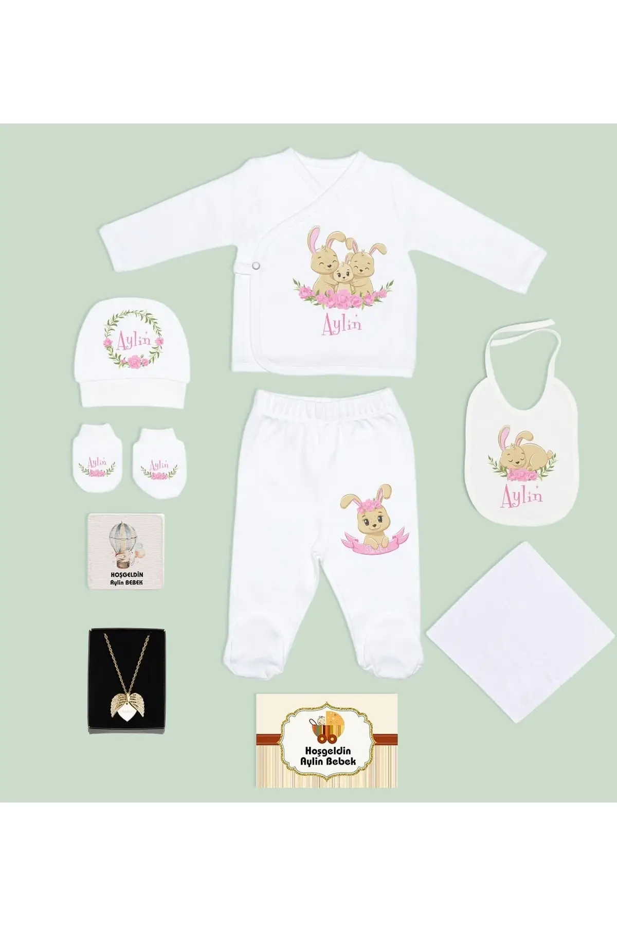 

Bk Kids Person Exclusive White Newborn Hospital Exit, Gift to Mother, Angel Wing Necklace, Par 9 Exits