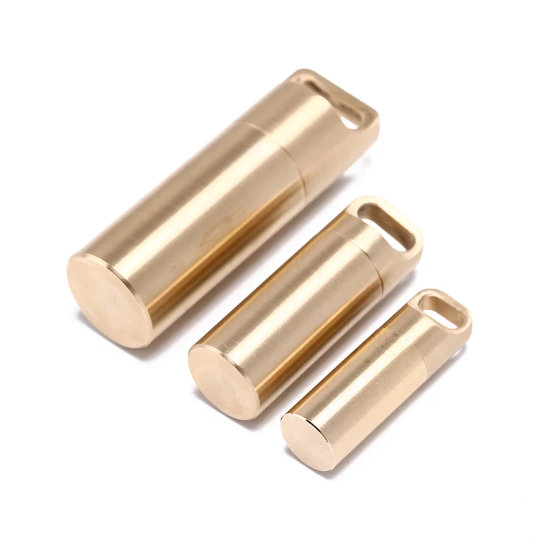 

Outdoor EDC Stainless Steel Sealed Waterproof Medicine Pill Container Pendant Multifunctional Drug Cigarette Packaging Storage