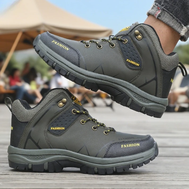 Cool Men's High Top Outdoor Sneakers Fashion Breathable Trekking Shoes Excursions Mountaineering Boots Waterproof  Hiking Boots