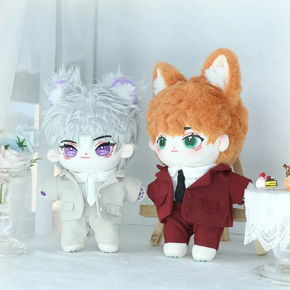20cm Plush Cotton Doll's Clothes Shoes Outfit Accessories for Idol Dolls Fashion Suit Doll Tops Shirt Pants Suit Kids Gift 4