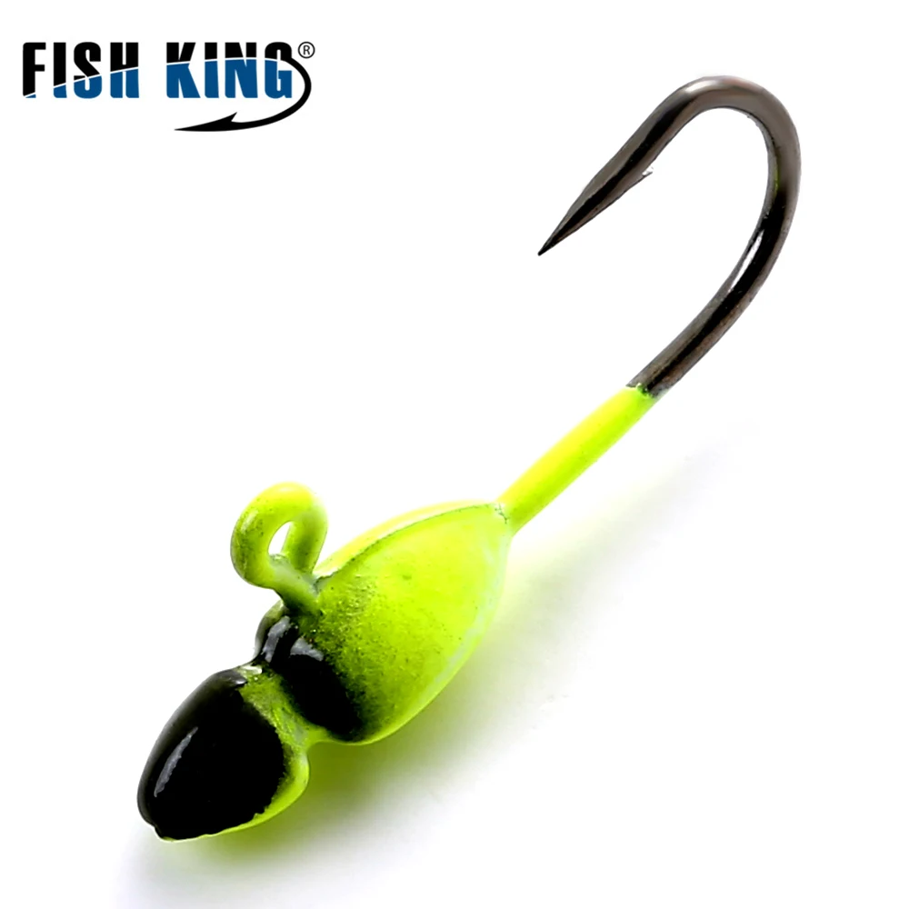 

FISH KING приманка для зимней подледной рыбалки, 1,0 г/1,2 г/1,7 г, 5 шт./лот, Мягкая приманка, джиг-головка, маленький крючок для подледной рыбалки, приманка, червь