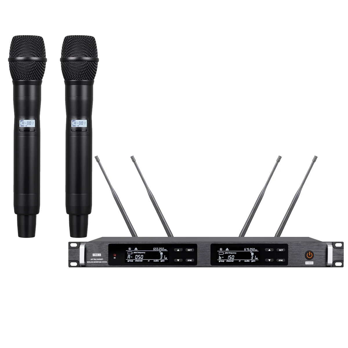 MiCWL-ULXD4 ADX2 디지털 무선 마이크 시스템, KSM9 II 콘덴서 캡슐 전문 마이크로포노 듀얼 핸드 헬드 500m
