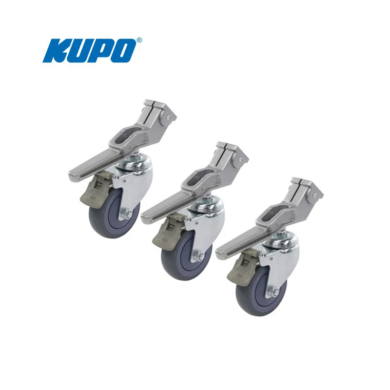 KUPO 546M Junior Boom Stand 510cm with 280cm integrated boom + Caster with Brake Set of Three