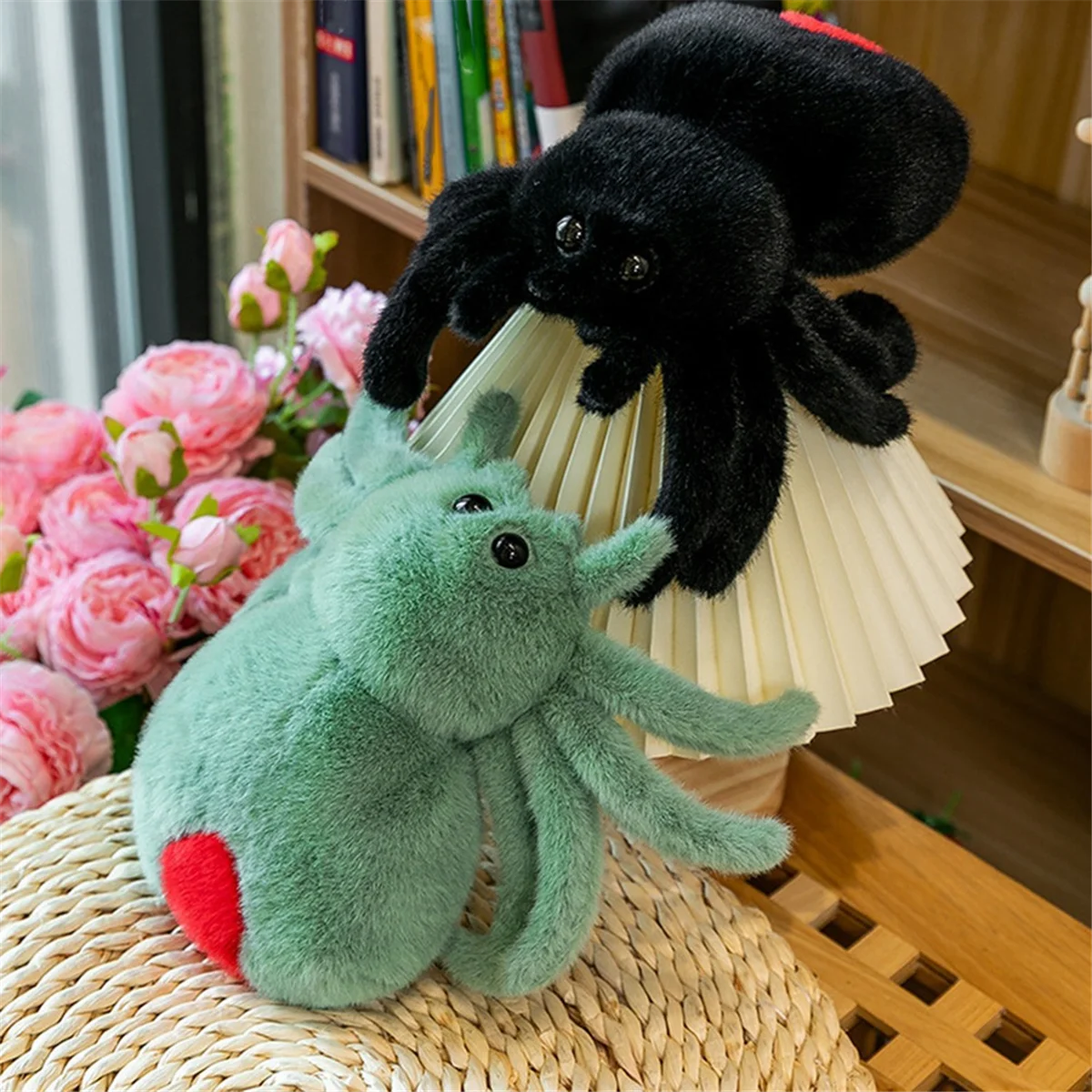Simulation Spider Jumping Spider Doll Crawling Pet Doll Plush Cute Reptile Plush Toy Super Cute White 5