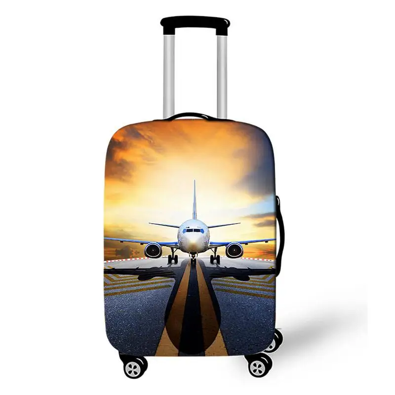 AircraftPrintedSpandexElasticPaddedSuitcaseCoverLuggageCoverTravelAccessoriesLuggage