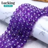 A+ Genuine Light Amethyst Purple Crystal Beads 4-12mm Loose Quartz Beads For Jewelry Making DIY Bracelets Necklace 6