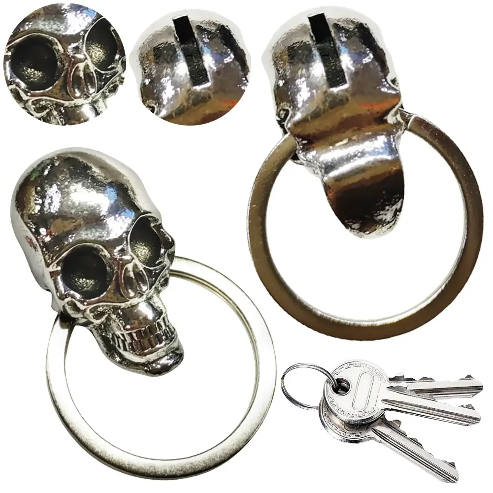 Metal Demon Skull Key Cover Decorative Key Accessory Universal Modified Key Cover Demon Skull Key Pendant for Motorcycle