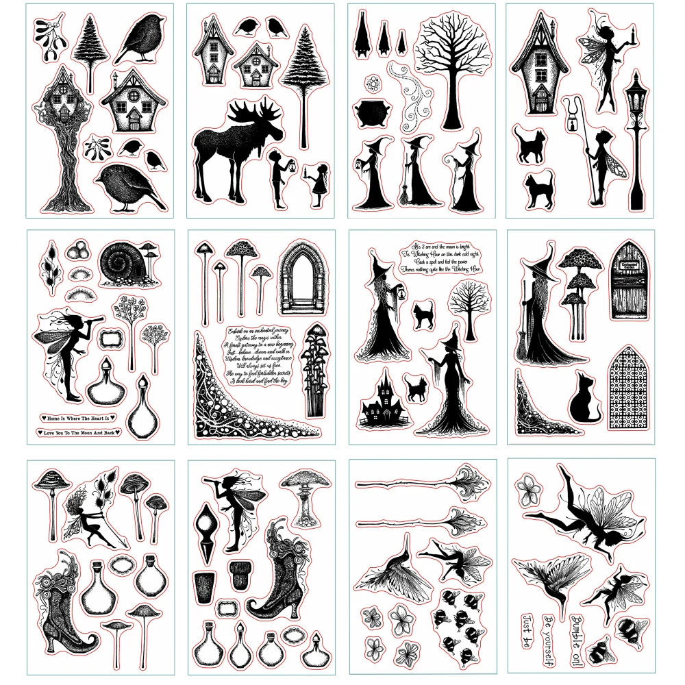 Plants Bird Fairy Transparent Stamps Seal for DIY Scrapbooking Card Clear Rubber Stamps Making Photo Album Handmade Crafts