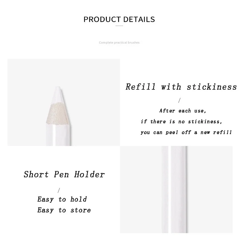 Description Picture 5 of item20/5Pcs Rhinestone Picker Dotting Pencil White Wax Pen for Picking Up Stones Crystal Bead Applicator Nail Art Decoration Tools