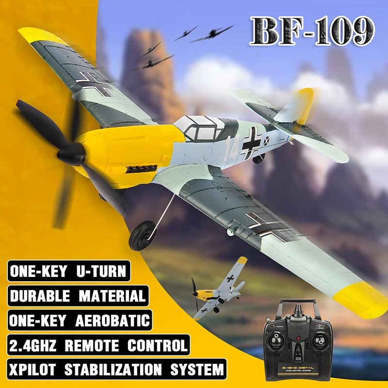 Volantex WWII BF-109 Fighter 2.4G 4CH RC Plane 6Axis
