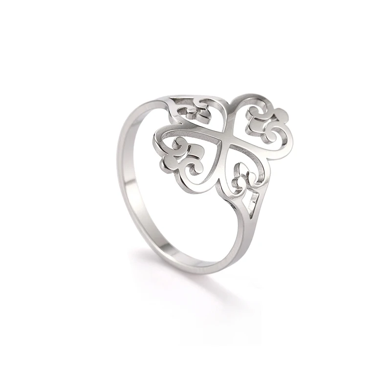 Edelstahl Hohl Pfirsich Herz Ringe Für Frauen Vorschlagen, Verlobung, Hochzeit Ring Vintage-Schmuck Anillos Valentinstag Geschenk – Detail 13