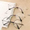 Fashion Classic Metal Round Myopia Glasses Women Men Ultra Light Resin Nearsighted Glasses Vision Care Diopter Eyewear -1.0~-4.0 1