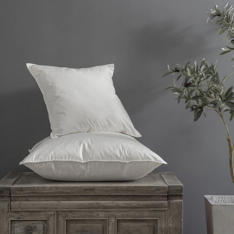 Deodar Natural Goose Feather and Down Filled Neck Pillow 100 Cotton