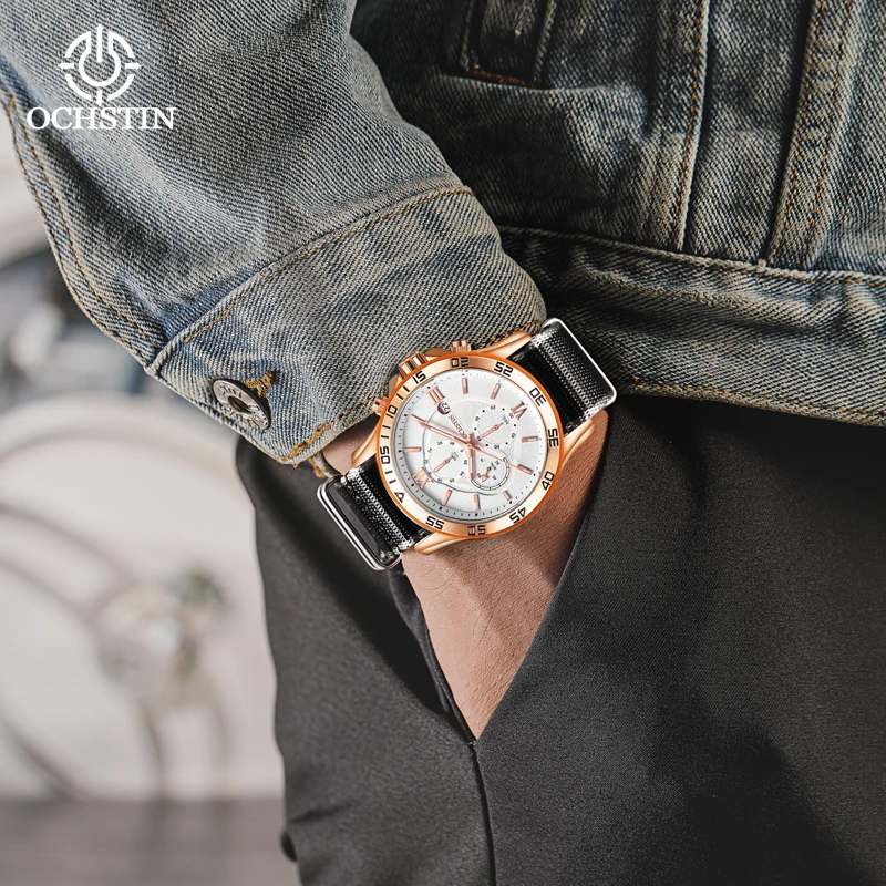 2023 New Mens Watches Brand Luxury Nylon watch strap Waterproof Sport Quartz Chronograph Watch Men Clock Relogio Masculino