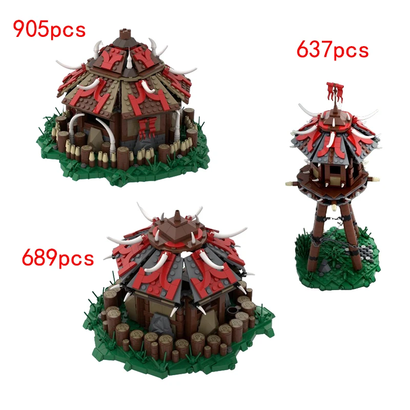 

Spot MOC-57406 57715 58375 Orc Tower Castle small particle assembled building block building model toy