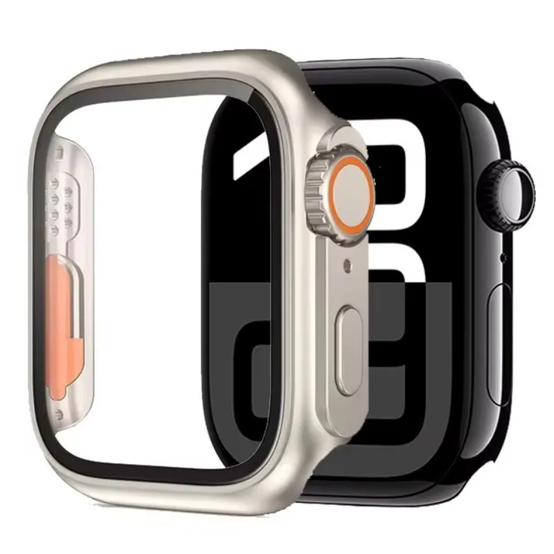 Ultra Protective Apple Watch Glass + Case Screen Protector with PC Cover