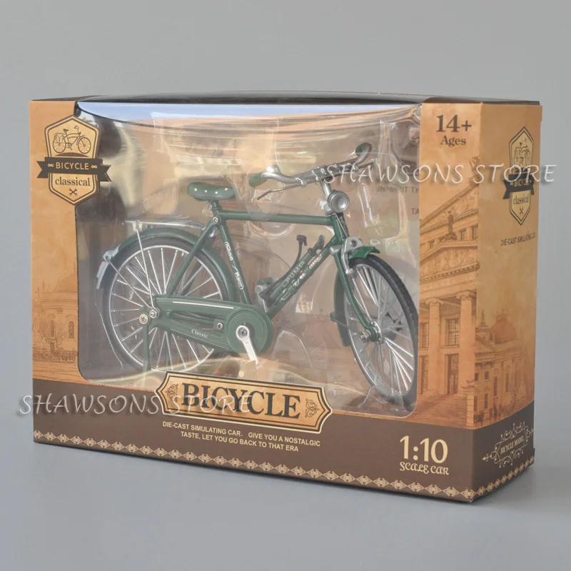 LAWARY Scala 1:10 Diecast in Metallo Mini Modello di Bicicletta Collezione Bici realistica Giocattolo Mini Modello Ornamenti Scultura Dito Bikes Decorazione 