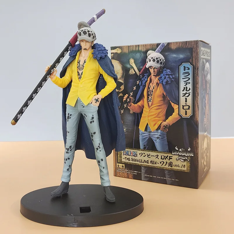 

17cm One Piece Action Figures Trafalgar D Water Law Collectible Model Toys New Anime Tide Pay Ornaments for Children's Gift