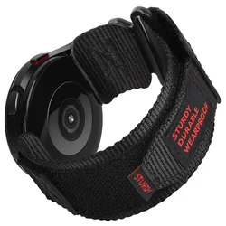 Adjustable Nylon Smartwatch Strap - Breathable and Durable Replacement Band for 22mm (Black)