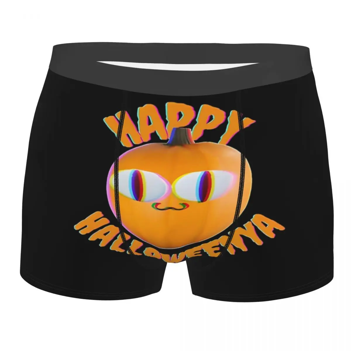 

Hallween Funny Pumpkin Head Men Boxer Briefs Neco Arc Highly Breathable Underpants Top Quality Print Shorts Birthday Gifts