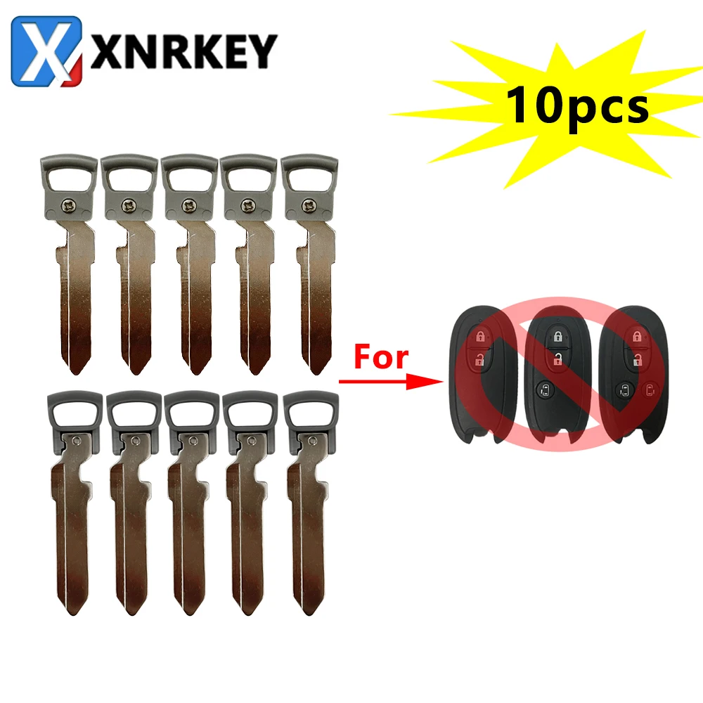 XNRKEY 10 Pcs Emergency Key Keyless Entry Uncut Blade for Suzuki E Alto Hasla 1 - Lapin Wagon R Remote Car Key