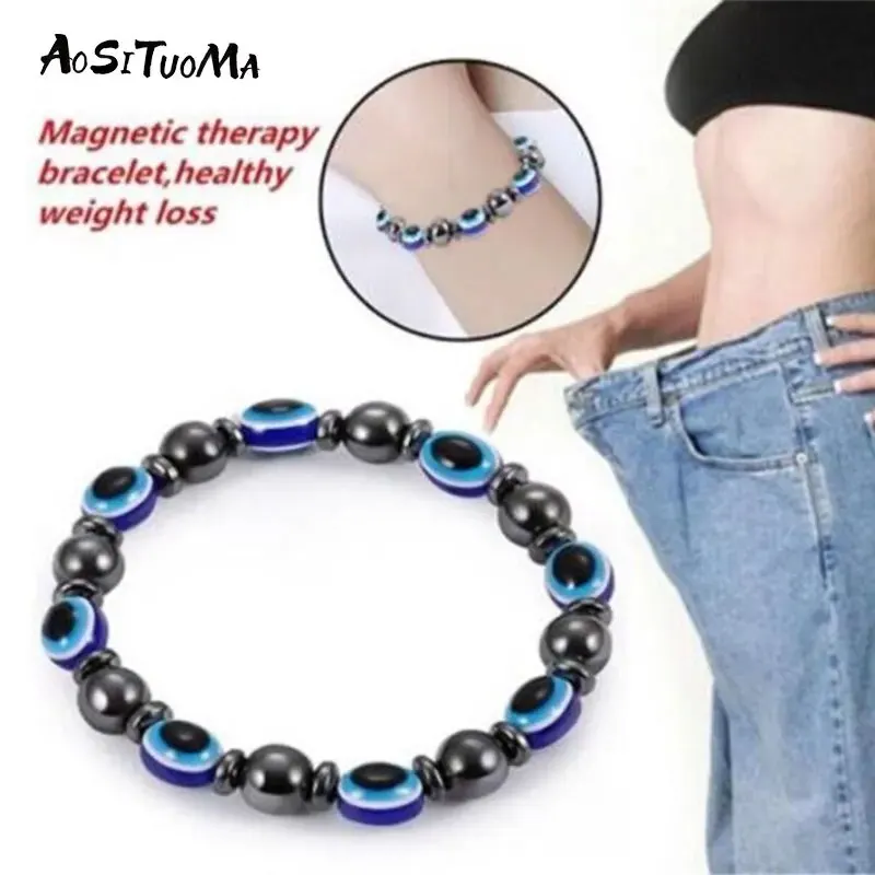 Magnetic Slimming Bracelet Magnetic Energy Black Gallstone Bracelet Health Care Insomnia to Improve Sleep More Dreams Sleep Anxiety Poor Quality