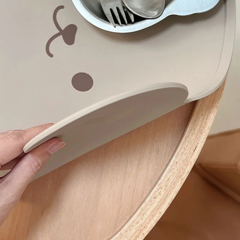 Growth Chair Dining Plate Silicone Table Mat Babies Dining Chair Table Anti-stain Residue Storage Baby Feeding Placemat