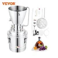 VEVOR 10/50L Alcohol Distiller Alcohol Still with 304 Stainless Steel Tube Brewing Kit for Home Distillery Whisky Wine Brandy 1